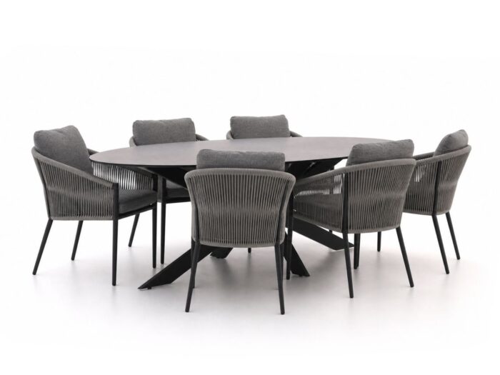 Bellagio tuinmeubelen + 15% kassakorting | Bellagio Mineo/Furato ellips 240cm dining tuinset 7-delig