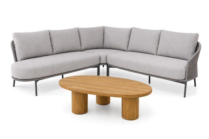 4 Seasons Outdoor Florence/Riah 135 cm hoek loungeset 4-delig – Transparant