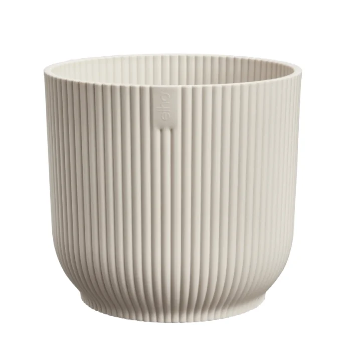 Elho Vibes fold rond mini 7 cm linnen wit bloempot