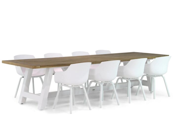 Lifestyle Garden Furniture Salina/Florence 330 cm dining tuinset 9-delig – Wit