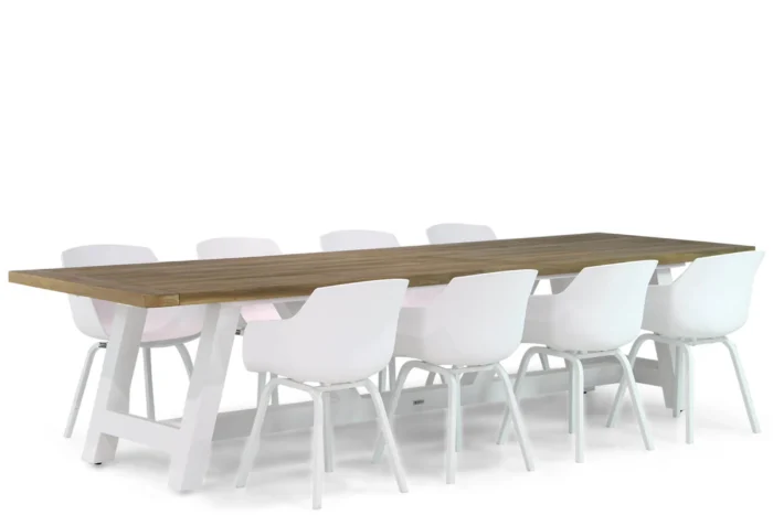 Lifestyle Garden Furniture Salina/Florence 330 cm dining tuinset 9-delig - Wit