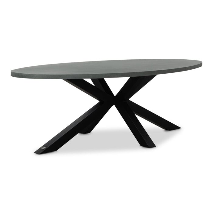 BUITEN living Stockholm dining tuintafel 6 personen | polystone + staal | betonlook | 240cm