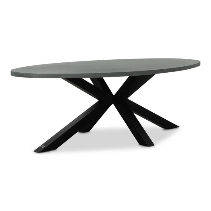 BUITEN living Stockholm dining tuintafel 6 personen | polystone + staal | betonlook | 240cm