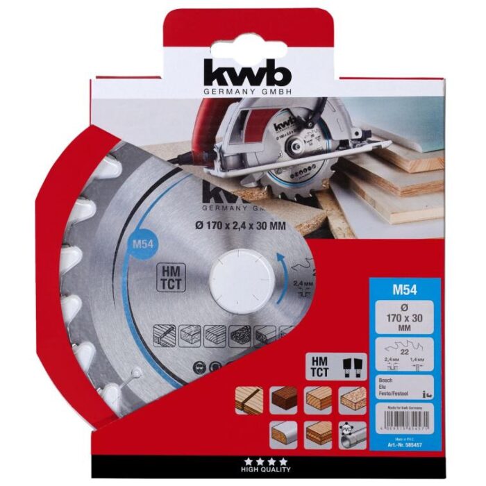 Kwb Cirkelzaagblad hm 170×30 54m