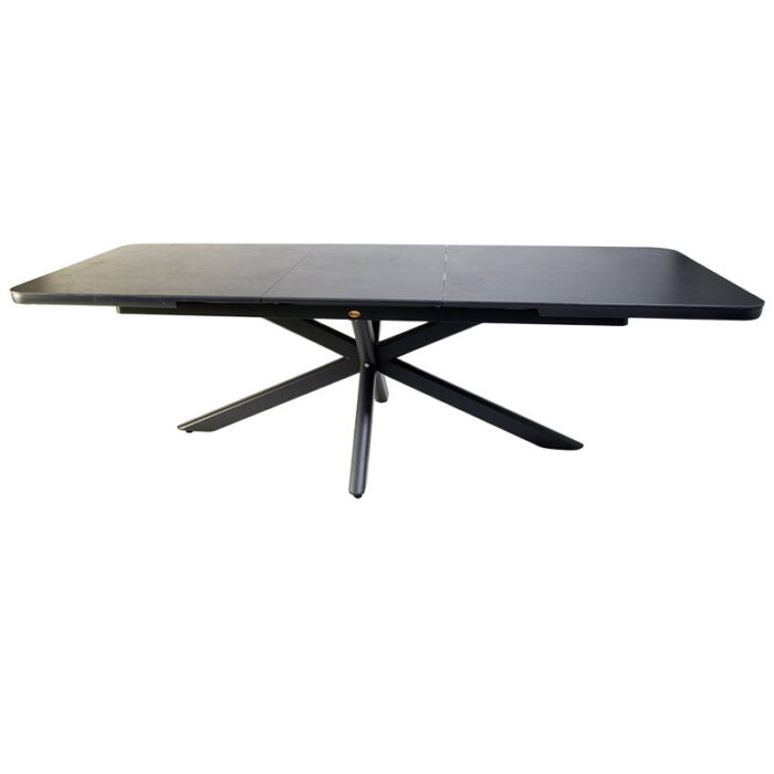 Oosterik home Hillsdale uitschuifbare dining tafel midnight grey L 200 260 x D 100 x H 75 cm – grijs
