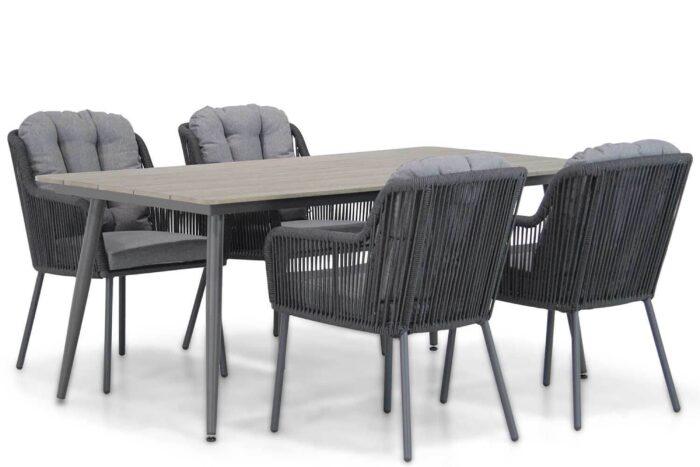Santika Furniture Tendenza/Matale 180 cm dining tuinset 5-delig – Grijs-antraciet