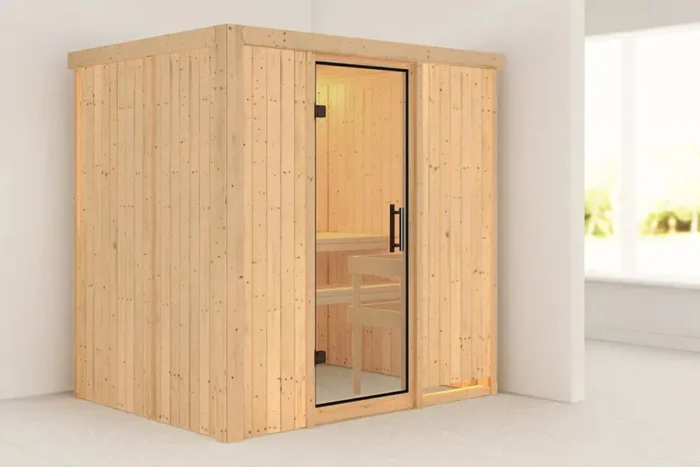 Karibu | Bodin Sauna met Dakkraag | Energiesparende Deur