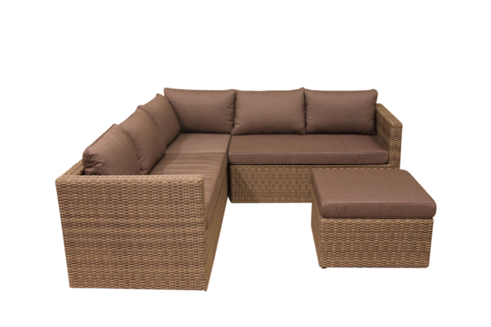 Eurofleur aanbieding Gibson loungeset natural kobo grijs hoekset Eurofleur