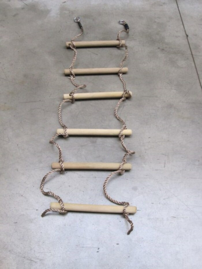 Hermic Touwladder met 6 sporten diam. 3,5×40 cm lengte 220 cm pp-touw