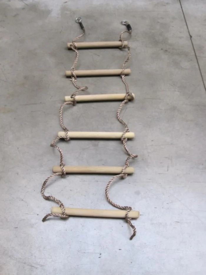 Hermic Touwladder met 6 sporten diam. 3,5x40 cm lengte 220 cm pp-touw