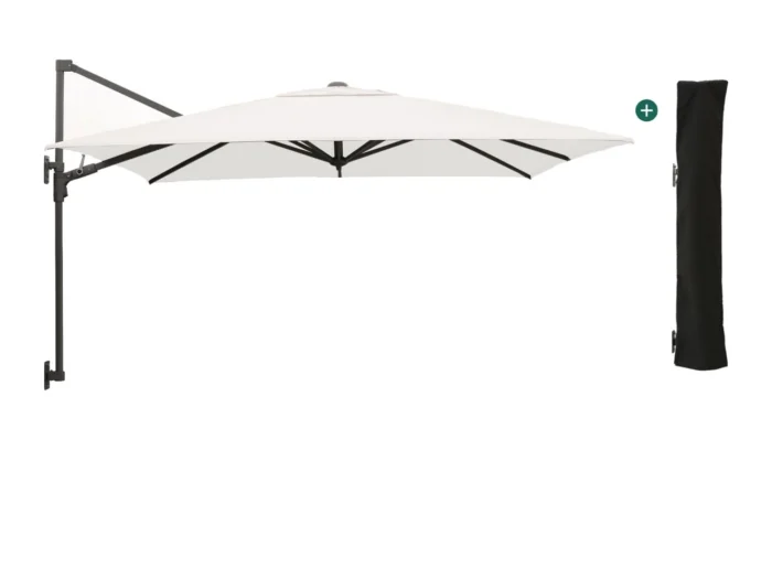 Shadowline muurparasol 250x250cm - Grijs