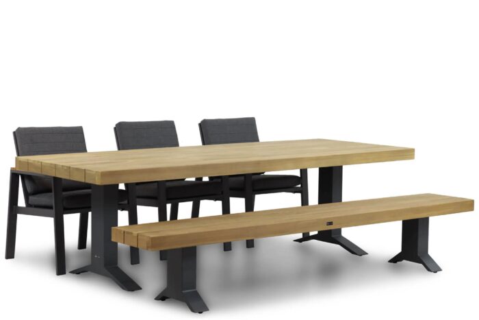 Lifestyle Garden Furniture Marietta/Superior 260 cm dining tuinset 5-delig – Grijs-antraciet