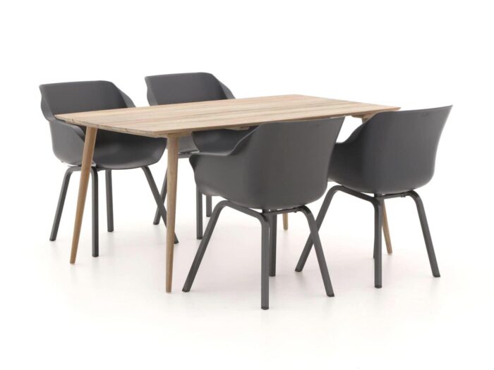 Hartman tuinmeubelen Hartman Sophie Element/ROUGH-K 160cm dining tuinset 5-delig Laagste prijsgarantie! – Bruin