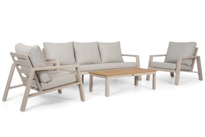 Lifestyle Garden Furniture Melone stoel-bank loungeset 4-delig – Zand/Beige