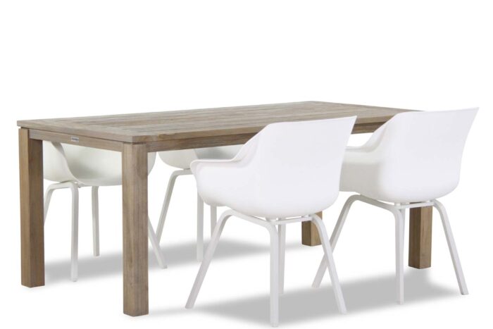 Hartman Sophie element/Bristol 180 cm dining tuinset 5-delig – Wit