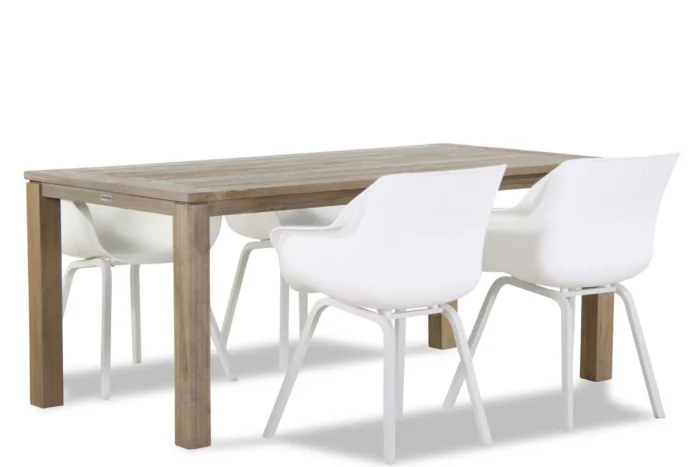 Hartman Sophie element/Bristol 180 cm dining tuinset 5-delig - Wit