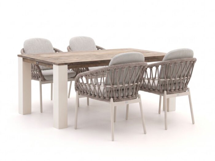Bellagio tuinmeubelen Cupello/ROUGH-X 180cm dining tuinset 5-delig – Bruin