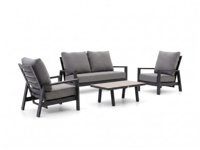 Tierra Outdoor Musone stoel-bank loungeset 4-delig 4-zits verstelbaar – Grijs