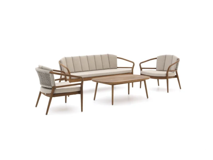 Bellagio tuinmeubelen Brasimone stoel-bank loungeset 4-delig - Bruin