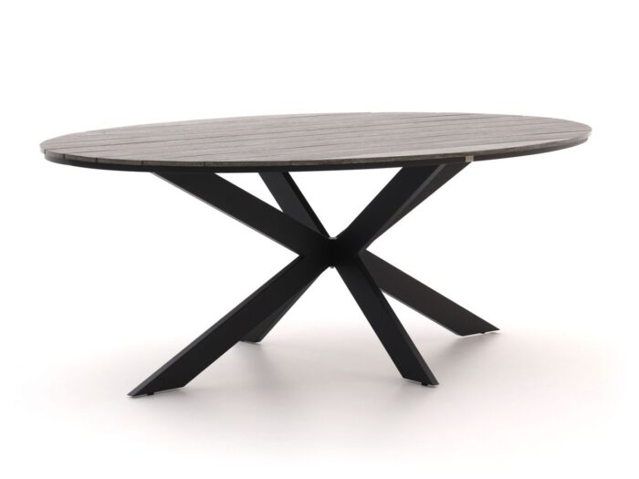 Bellagio tuinmeubelen Bellagio Fidenza dining tuintafel ovaal 220x115cm Laagste prijsgarantie! – Zwart