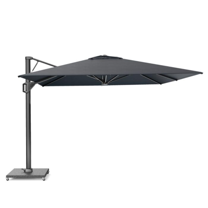 Platinum Beaufort zweefparasol premium doek | 320x320cm | Faded Black – Zwart