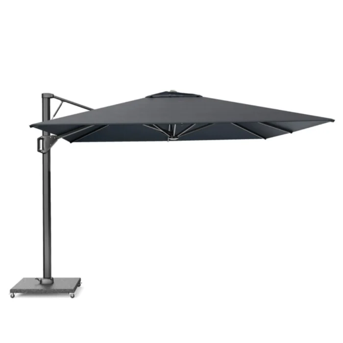 Platinum Beaufort zweefparasol premium doek | 320x320cm | Faded Black - Zwart
