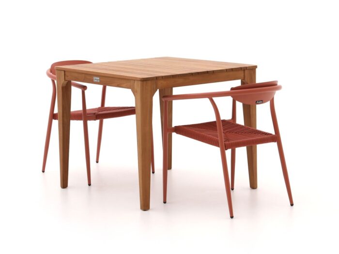 Manifesto Furniture Manifesto Cavone/Bruca 90cm dining tuinset 3-delig stapelbaar Laagste prijsgarantie! – Bruin