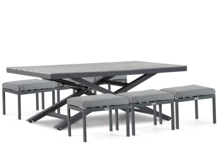 Lifestyle Garden Furniture Palazzo picknickset 7-delig – Grijs-antraciet
