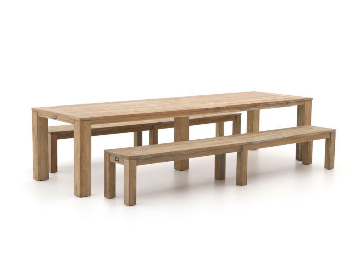 ROUGH Furniture ROUGH-X 320cm picknickset 3-delig Laagste prijsgarantie! – Bruin