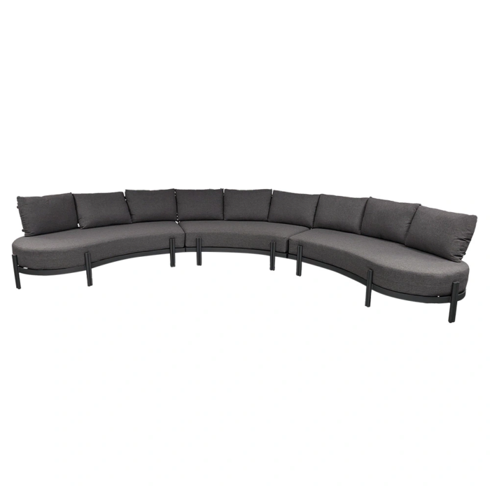Trestino Tirana Loungebank Rond 3dlg Antraciet – grijs