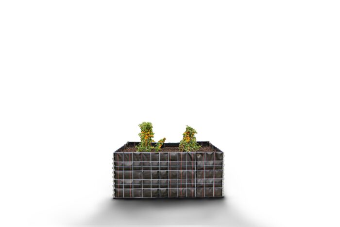 Gabiona Deutschland Rechthoekig verhoogd bed zonder stenen Lengte: 120 cm Hoogte: 50 cm Diepte: 50 cm Maaswijdte: 10 x 10 cm