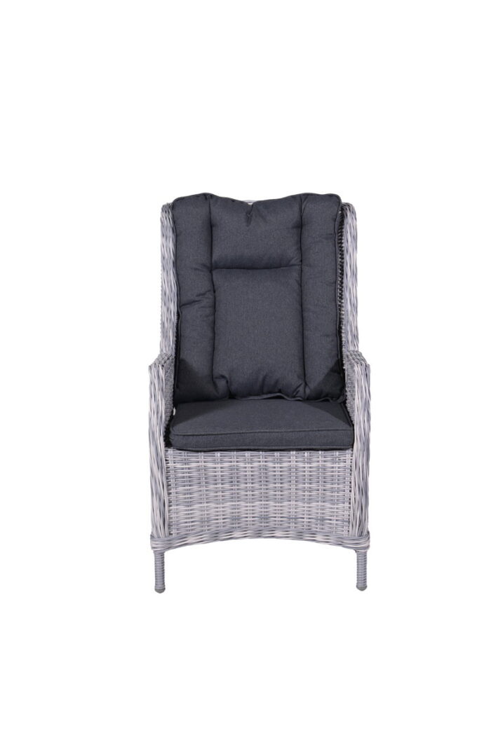 Garden impressions Osborne verstelbare fauteuil stoel bewolkt grijs H dia. 5mm/reflex zwart