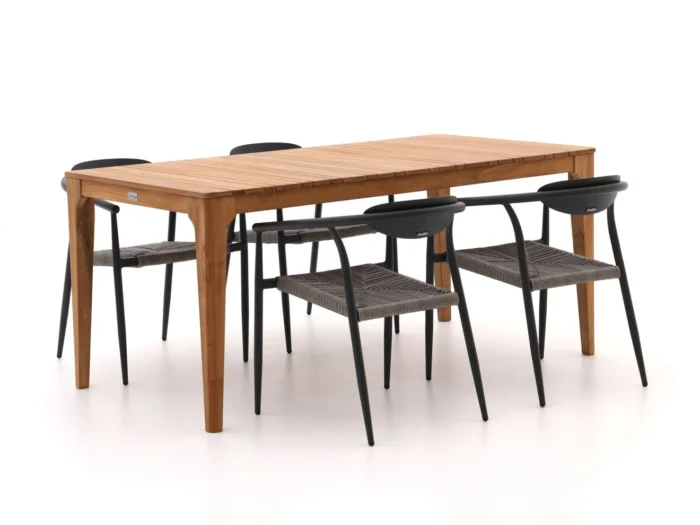 Manifesto Furniture Cavone/Bruca 170cm dining tuinset 5-delig stapelbaar - Bruin