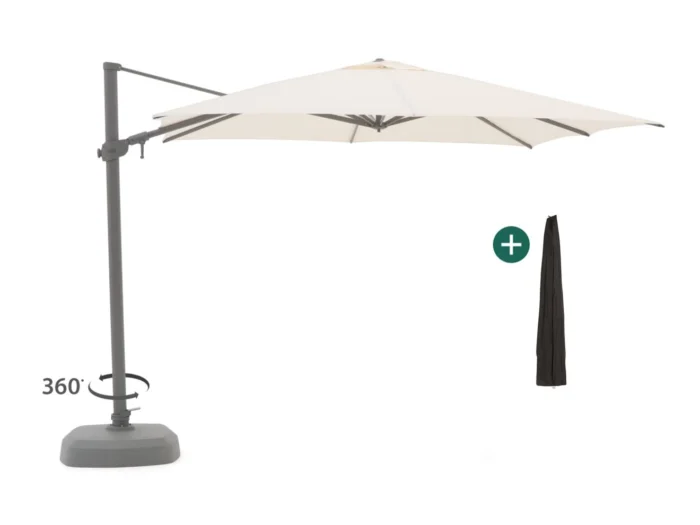 Shadowline Austin zweefparasol 300x300cm - Wit