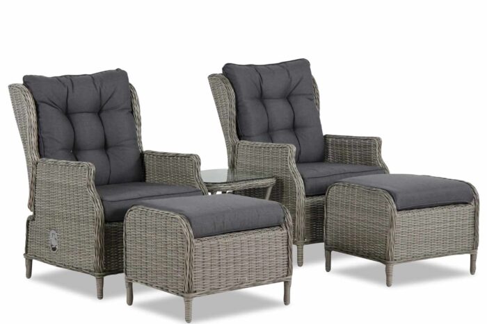 Garden Collections New Castle bistroset 5-delig – Grijs-antraciet