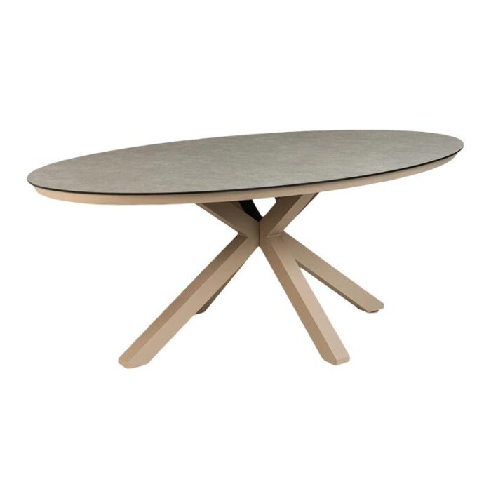 Tierra outdoor Rivera Diningset Champagne Ovaal