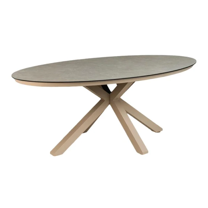Tierra outdoor Rivera Diningset Champagne Ovaal