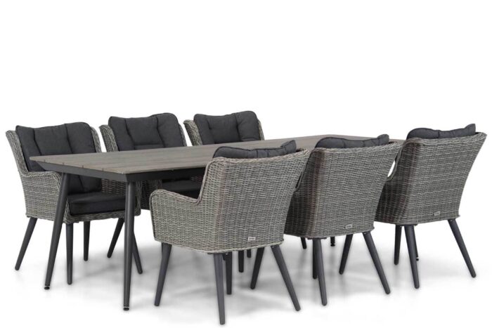 Garden Collections Boston/Matale 240 cm dining tuinset 7-delig – Grijs-antraciet