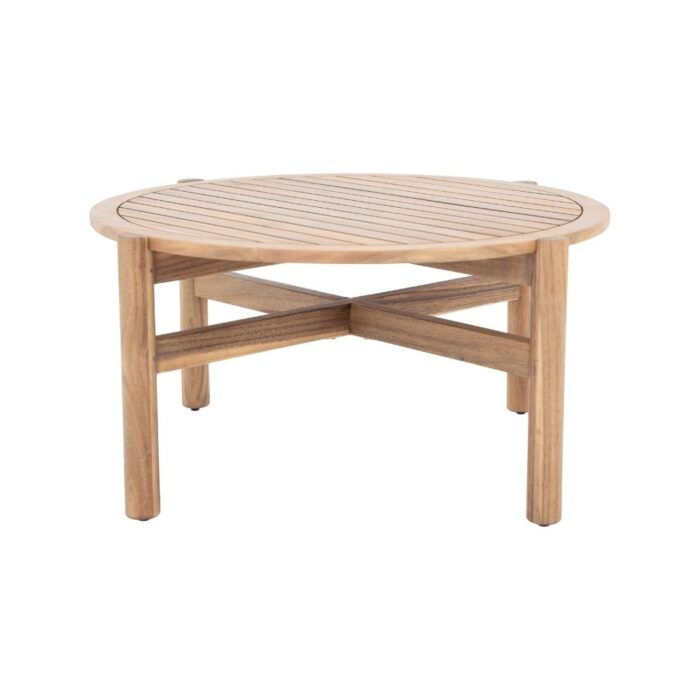 BUITEN living Braga koffietafel | hardhout | light teak look | 80cm rond
