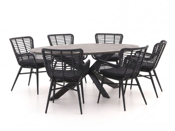 Intenso Furniture Intenso Asti/Fidenza ovaal 220cm dining tuinset 7-delig Laagste prijsgarantie!