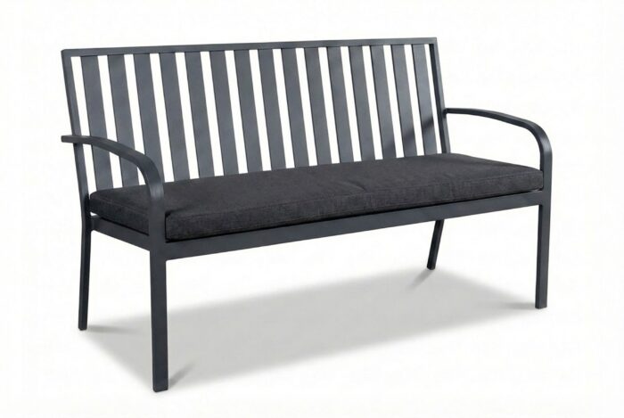 Milan alu 3-seater bench Grey – Grijs-antraciet