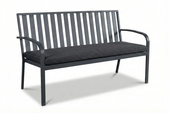 Milan alu 3-seater bench Grey - Grijs-antraciet