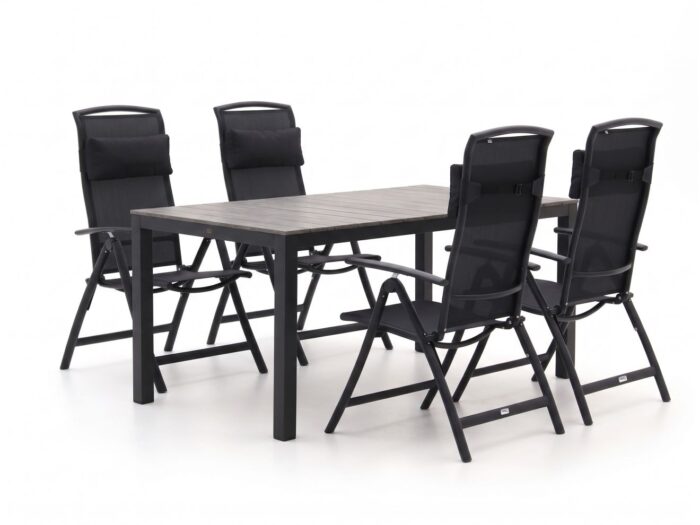 Forza Furniture Forza Capri/Fidenza 160cm dining tuinset 5-delig verstelbaar Laagste prijsgarantie!