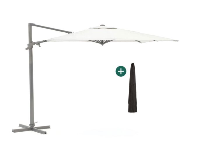Shadowline Francisco zweefparasol 260x260cm Laagste prijsgarantie! – Grijs