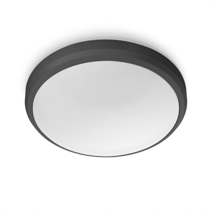 Philips Doris Ceiling 6W 27K Black IP54 HV verlichting – zwart