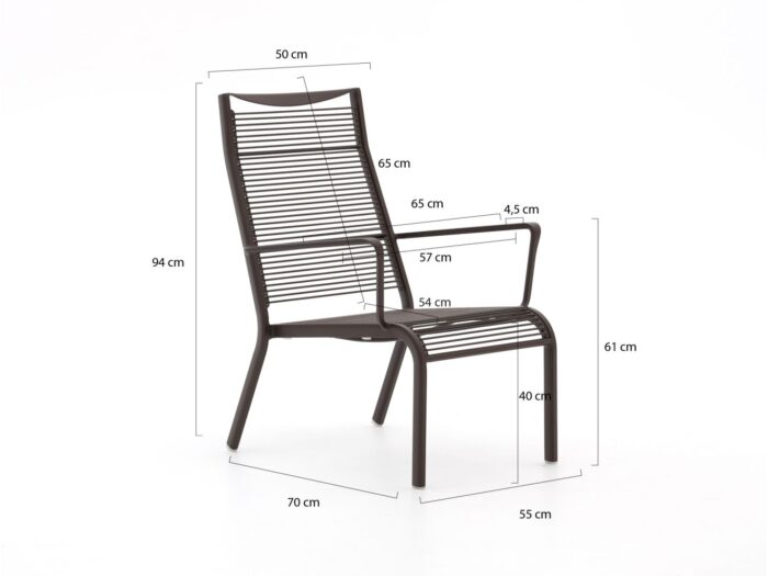 Apple Bee Hawaii lounge tuinstoel stapelbaar – Taupe