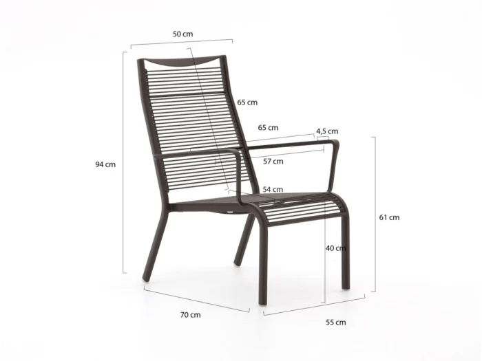 Apple Bee Hawaii lounge tuinstoel stapelbaar - Taupe