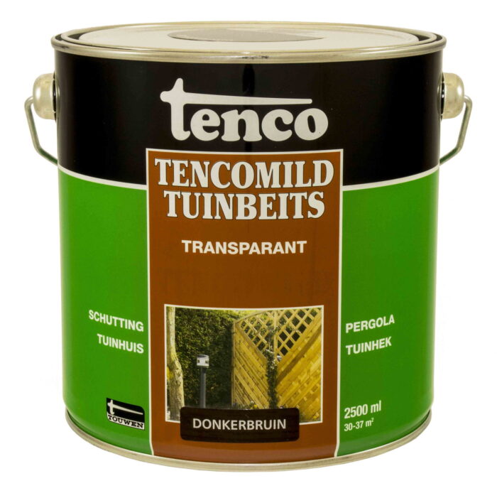 Tenco Transparant donkerbruin 2,5l tencomild verf/beits – bruin