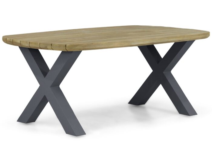 Lifestyle Garden Furniture Falcon/Cardiff dining tuintafel 180 x 115 cm – Grijs-antraciet