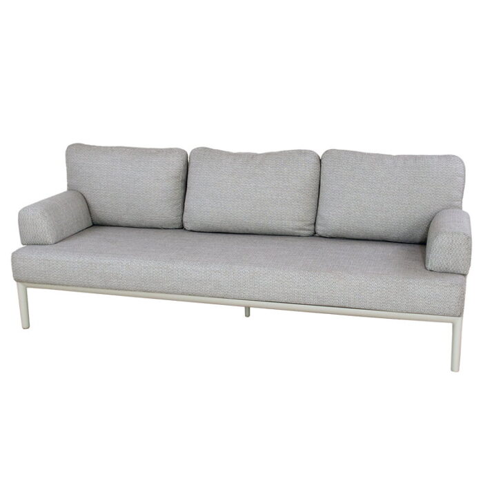 Oosterik home Keystone lounge 3-zitsbank sunny creme B 210 x D 80 x H 77.5 cm – beige